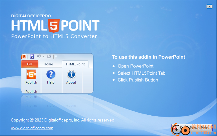 　DigitalOfficePro HTML5Point(PPT轉HTML5)