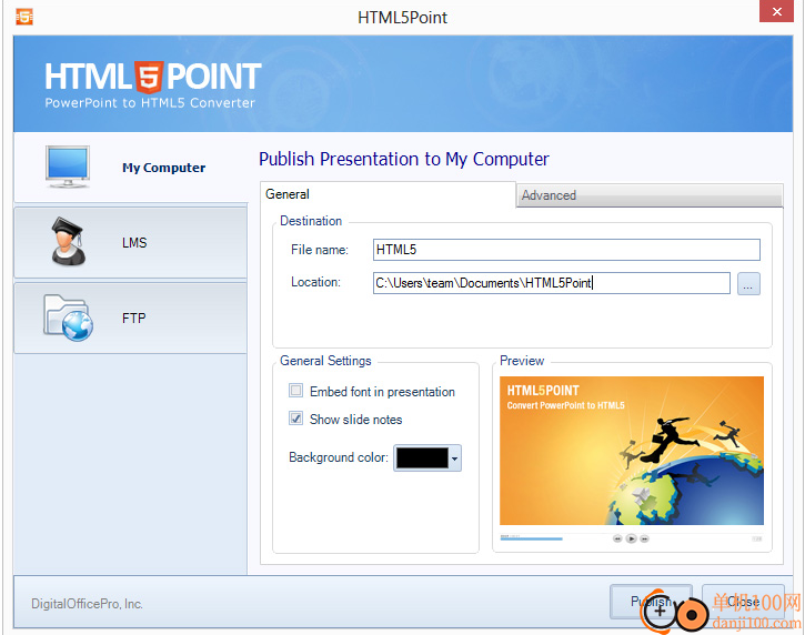 　DigitalOfficePro HTML5Point(PPT转HTML5)