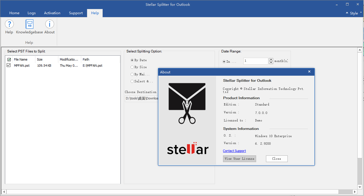 Stellar Splitter for Outlook(数据分割工具)