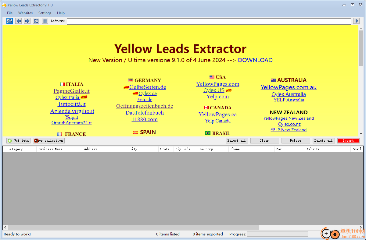 Yellow Leads Extractor(黄页信息抓取工具)