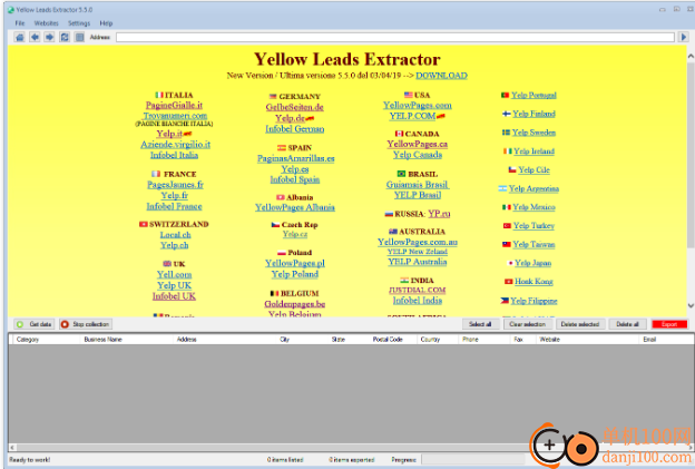 Yellow Leads Extractor(黄页信息抓取工具)