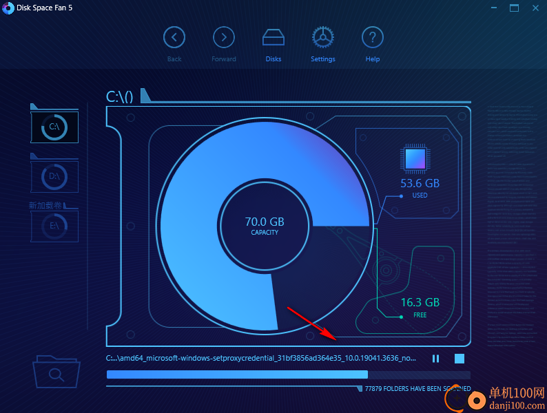 Desksware Disk Space Fan(磁盘空间分析器)