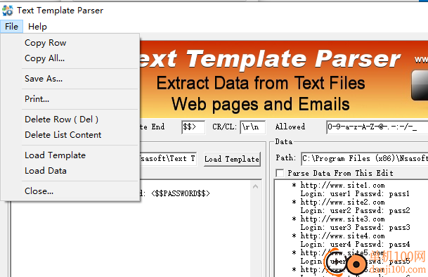 Text Template Parser(数据提取)