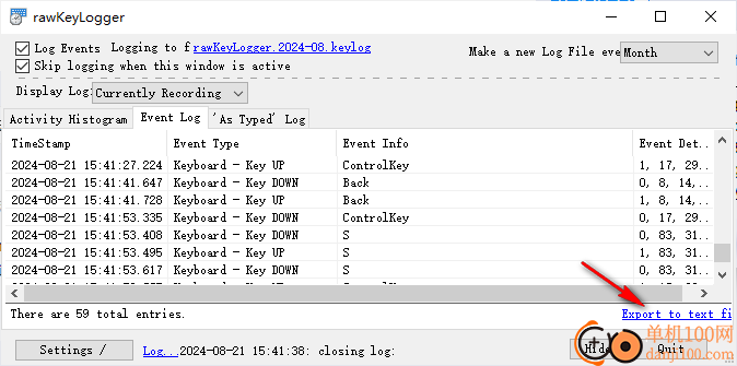 rawKeyLogger(鍵盤操作記錄器)