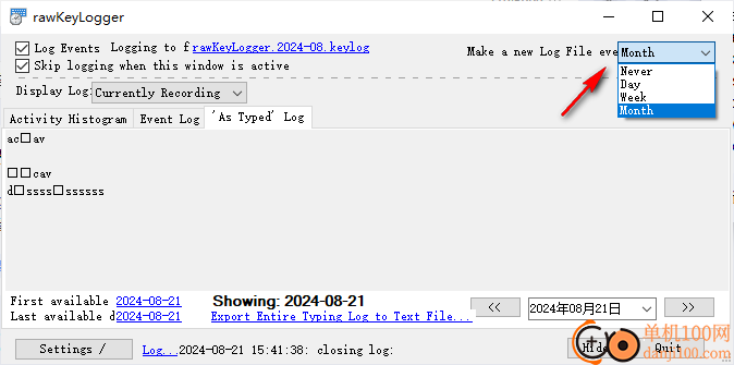 rawKeyLogger(键盘操作记录器)