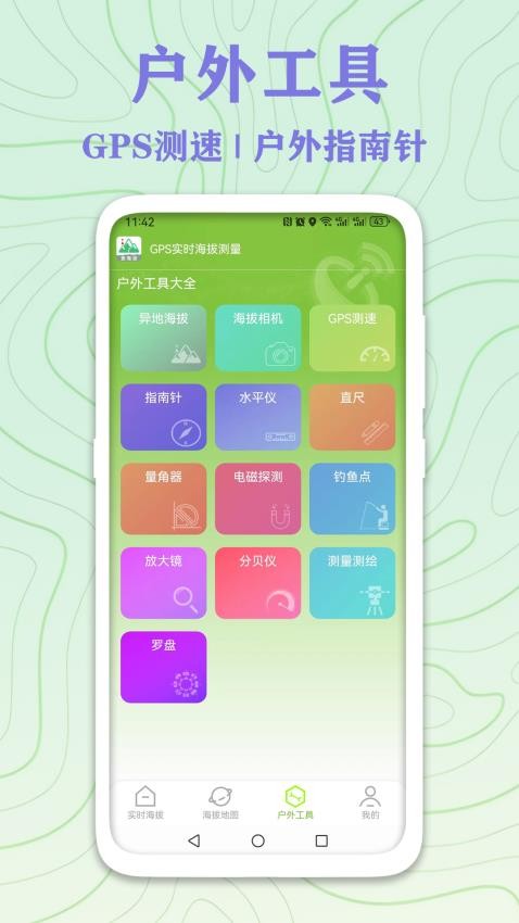 GPS实时海拔测量App