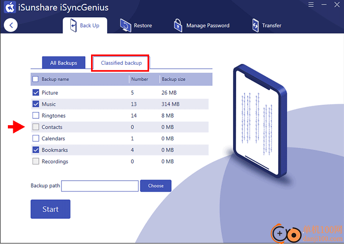 iSunshare iSyncGenius(iPhone備份)