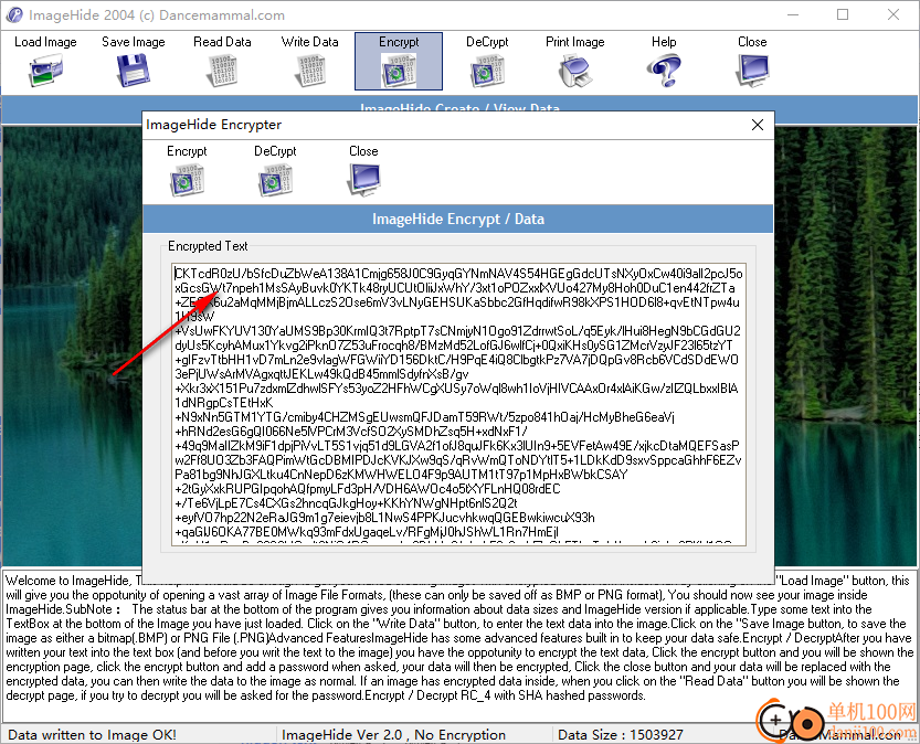 ImageHide(用图片加密文字)