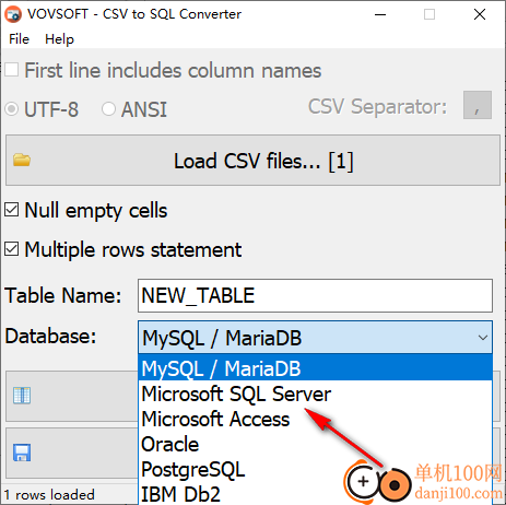 Vovsoft CSV to SQL Converter(CSV转SQL软件)