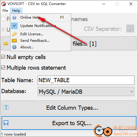 Vovsoft CSV to SQL Converter(CSV转SQL软件)