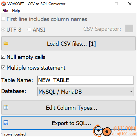 Vovsoft CSV to SQL Converter(CSV转SQL软件)