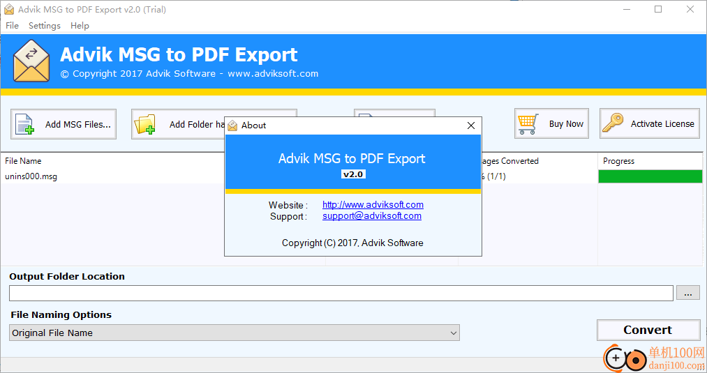 Advik MSG to PDF Export(MSG转PDF)