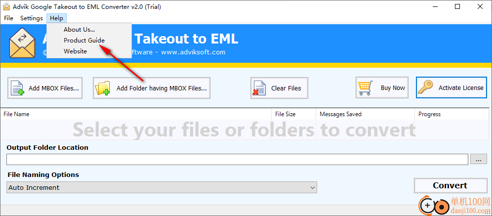 Advik Google Takeout to EML Export(MBOX转换EML)