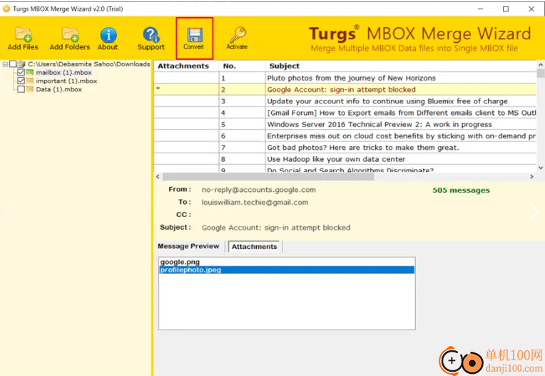 Turgs MBOX Merge Wizard(mbox合并软件)