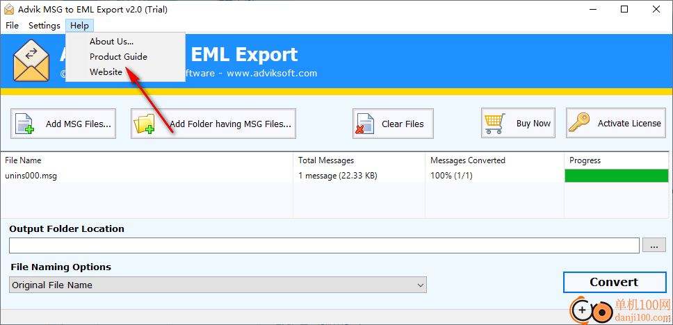 Advik MSG to EML Export(MSG转换EML)