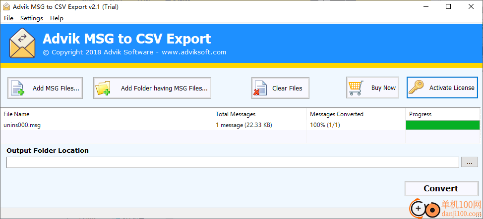 Advik MSG to CSV Export(MSG转换CSV)