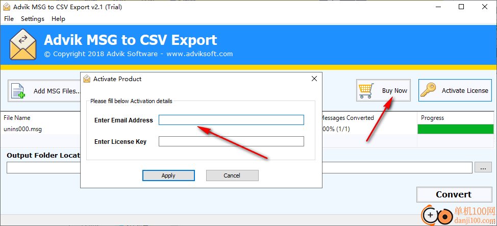 Advik MSG to CSV Export(MSG转换CSV)