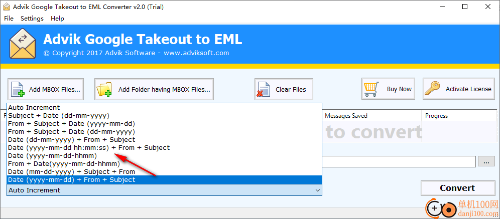 Advik Google Takeout to EML Export(MBOX转换EML)