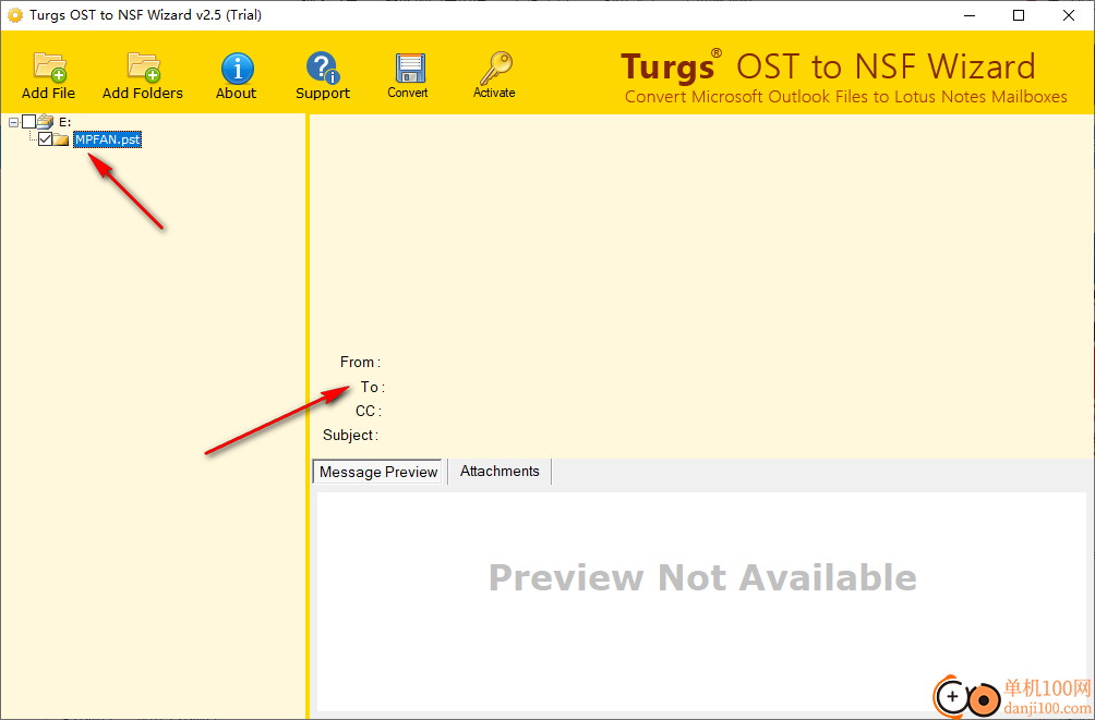 Turgs OST to NSF Wizard(OST到NSF转换工具)