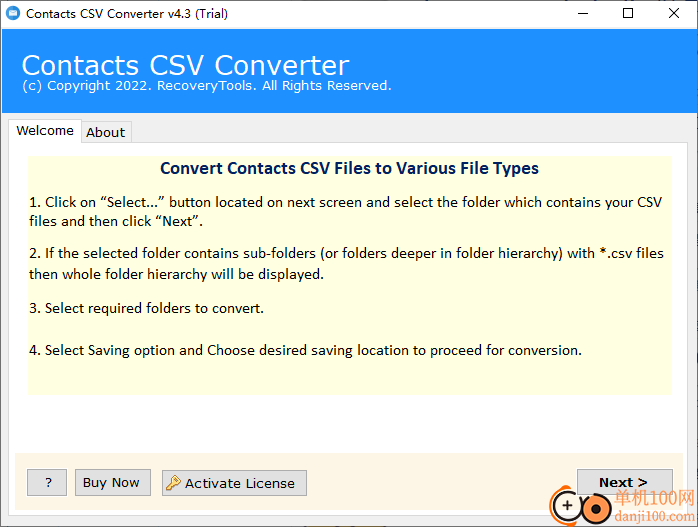 RecoveryTools Contacts CSV Converter(CSV联系人转换工具)