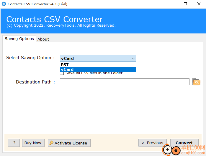 RecoveryTools Contacts CSV Converter(CSV联系人转换工具)