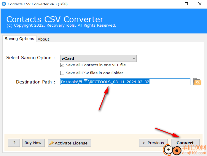 RecoveryTools Contacts CSV Converter(CSV联系人转换工具)