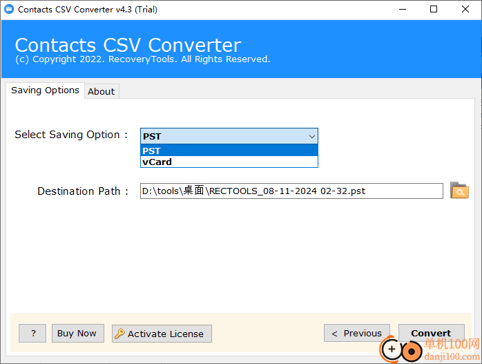 RecoveryTools Contacts CSV Converter(CSV联系人转换工具)