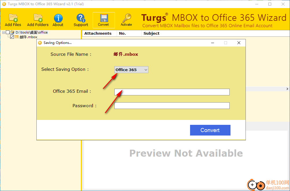 Turgs MBOX to Office 365 Wizard(MBOX到Office 365转换工具)