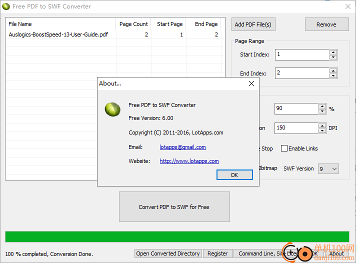 Free PDF To SWF Converter(PDF转换swf)