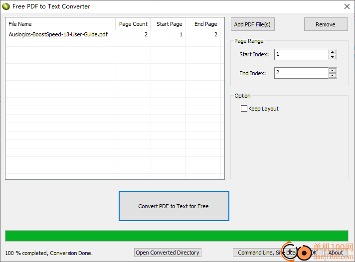 Free PDF To Text Converter(PDF转换txt文本)