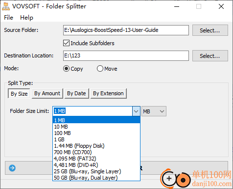 vovsoft Folder Splitter(文件夹分割)