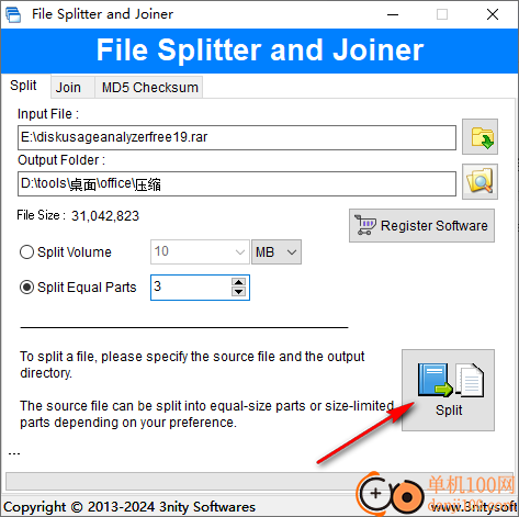 File Splitter and Joiner(文件分割合并软件)