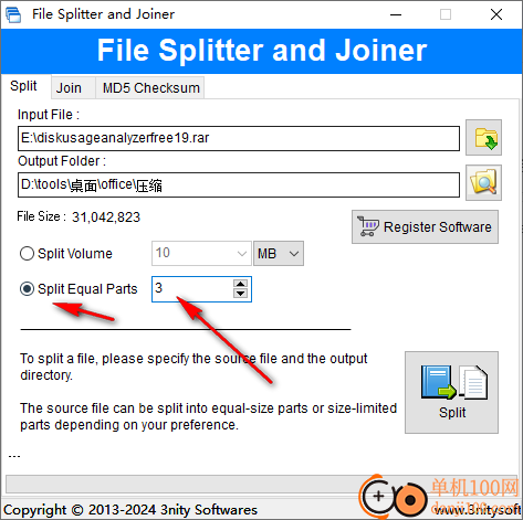 File Splitter and Joiner(文件分割合并软件)