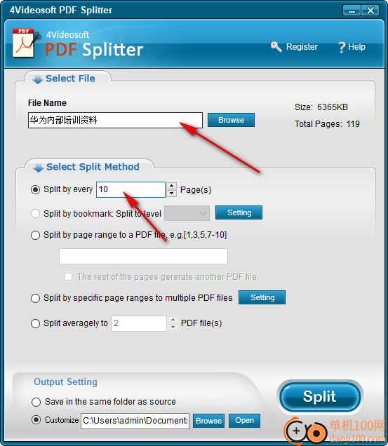 4Videosoft PDF Splitter(PDF分割器)