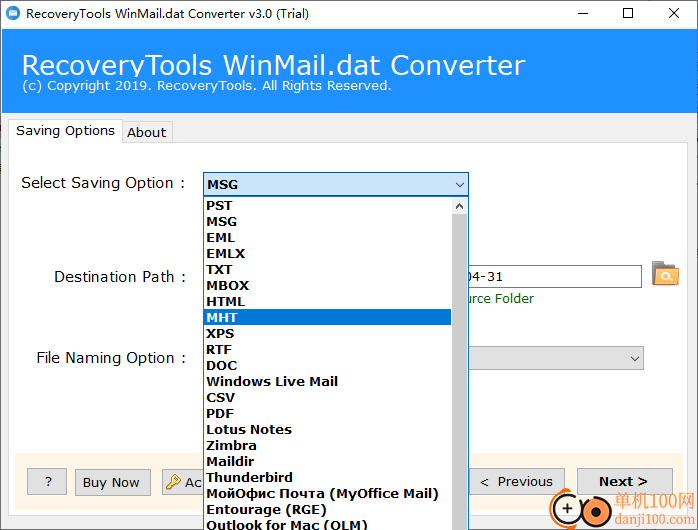 RecoveryTools WinMail.dat Converter(DAT轉換器)