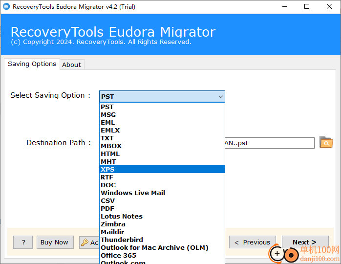 RecoveryTools Eudora Migrator(Eudora邮件转换器)