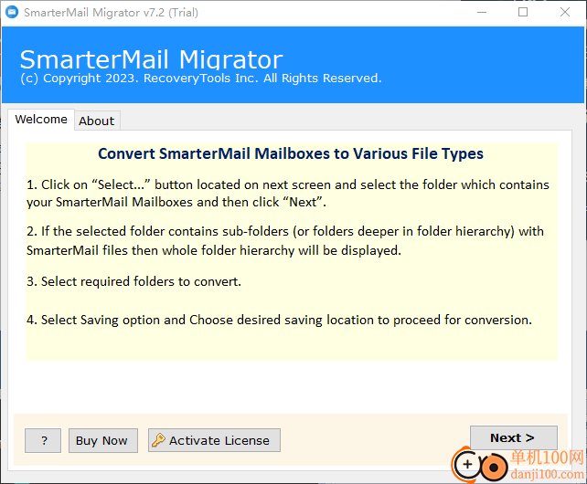 RecoveryTools SmarterMail Migrator(SmarterMail邮件转换器)