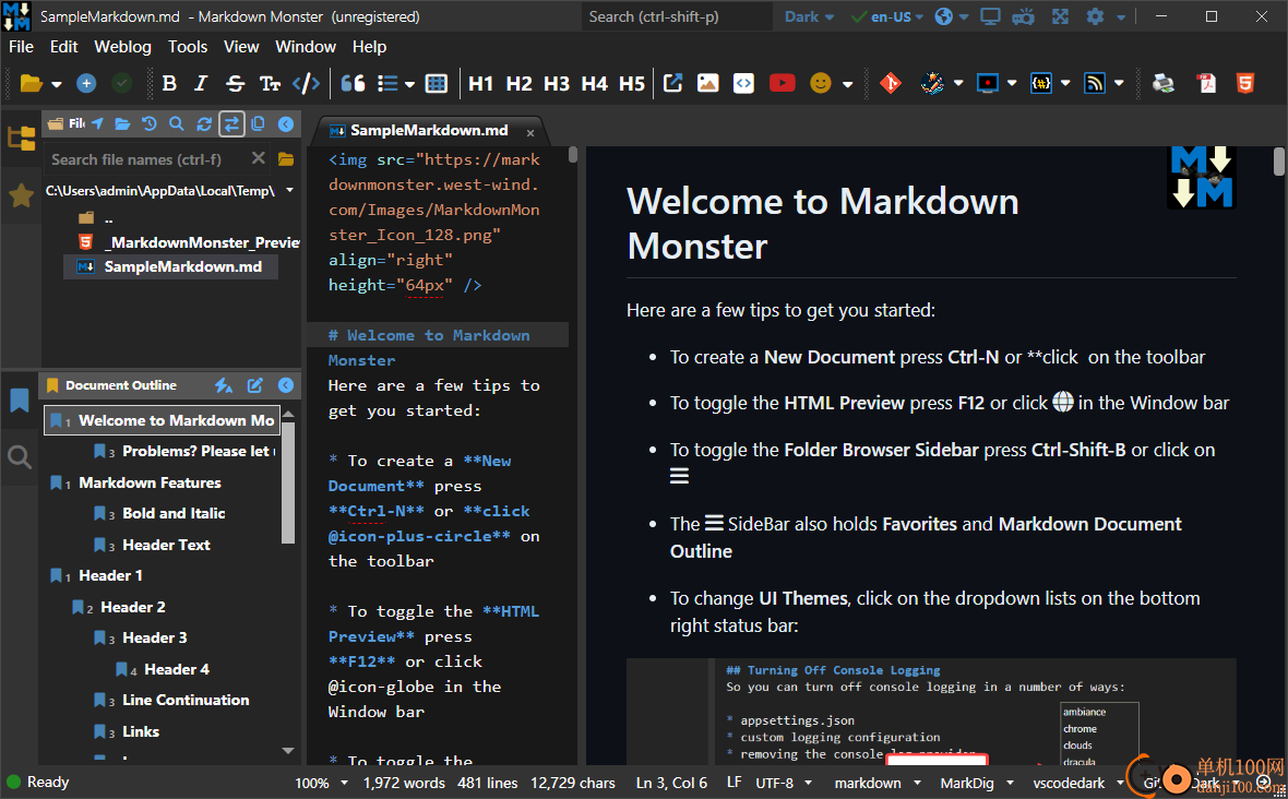 Markdown Monster編輯器