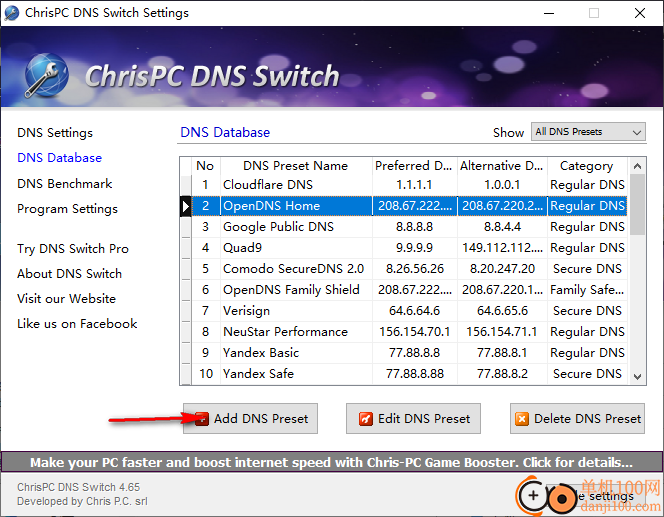 ChrisPC DNS Switch pro(DNS修改切換工具)