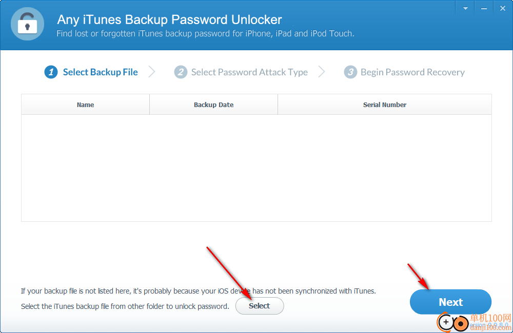 Any iTunes Backup Password Unlocker(iTunes備份密碼解鎖軟件)