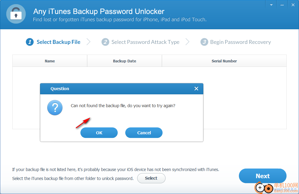 Any iTunes Backup Password Unlocker(iTunes備份密碼解鎖軟件)