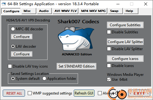 ADVANCED Codecs for Windows(高级编解码器)