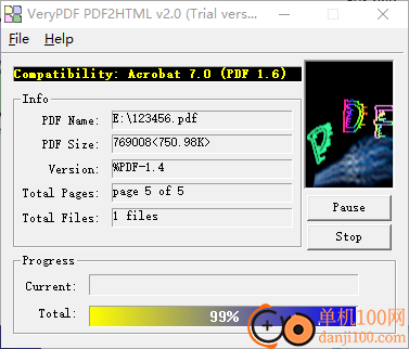VeryPDF PDF2HTML(PDF轉(zhuǎn)換HTML)