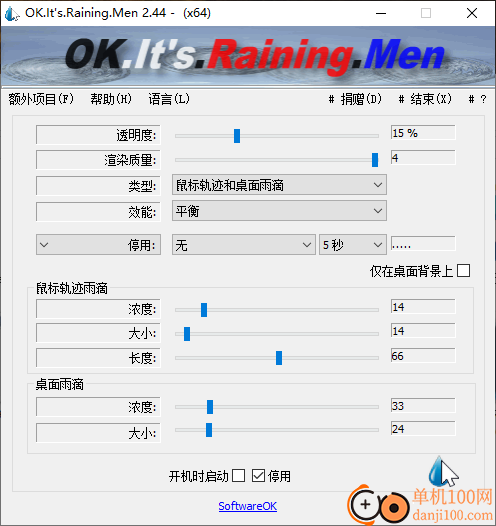 OK.Its.Raining.Men(桌面雨滴效果)