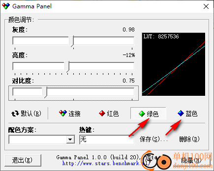gamma panel(屏幕亮度调节小工具)