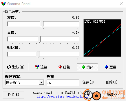 gamma panel(屏幕亮度调节小工具)