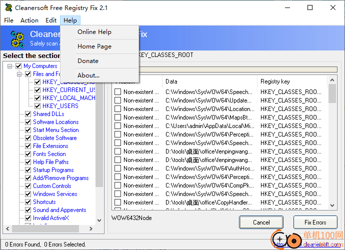 Cleanersoft Free Registry Fix(注册表修复工具)