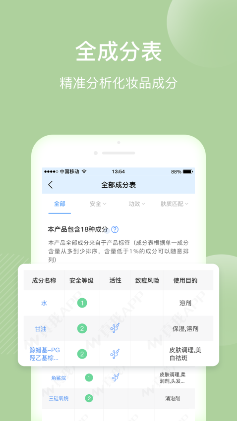 真我app化妆品查询