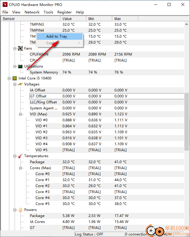HWMonitor(cpu监控工具)