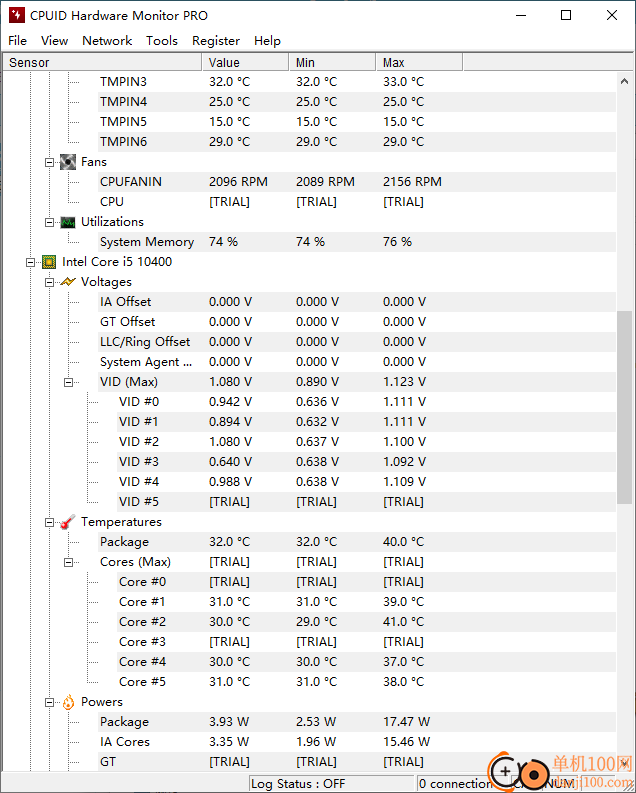 HWMonitor(cpu监控工具)